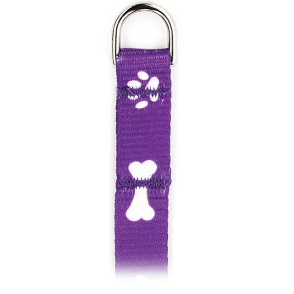#103-BP 4-ft. Printed Paw/Bone Flat Leashes
