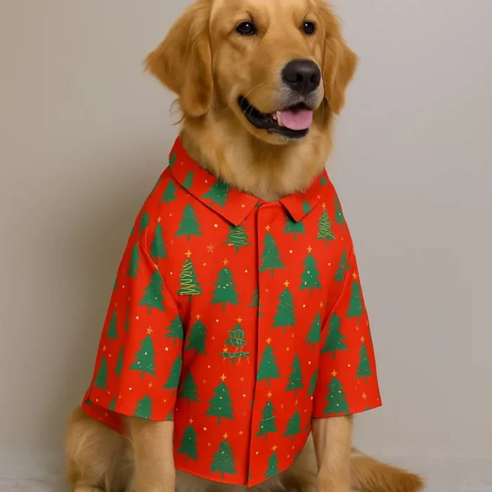 15 Furries Tree-Mendous Joy Shirt for Dogs (Red)