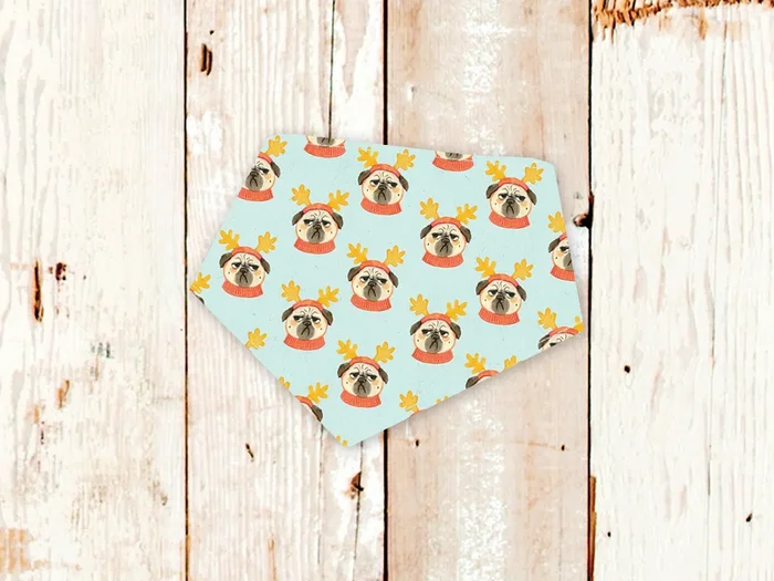 “Christmas Pugs” Dog Bandana