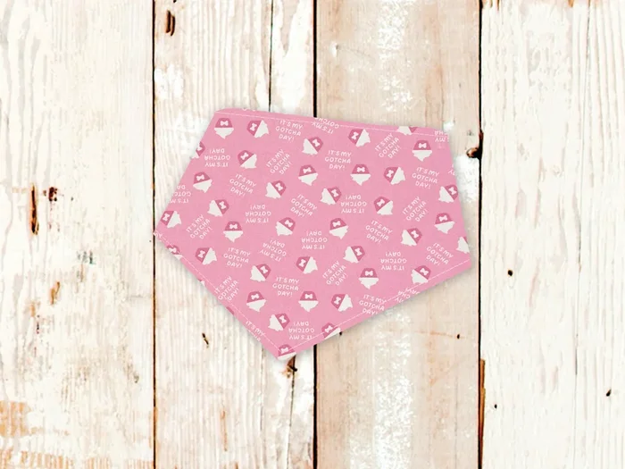 “Gotcha Day Pink Cupcakes” Dog Bandana