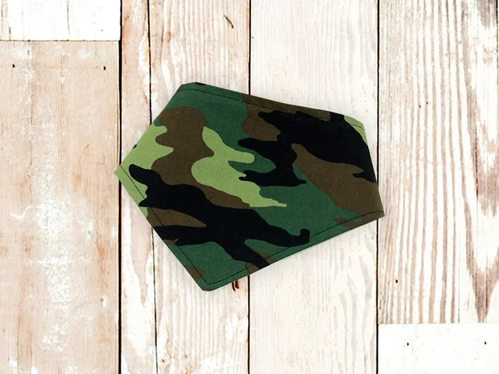 “Green Camouflage” Dog Bandana