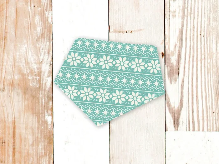 “Mint Fair Isle” Dog Bandana