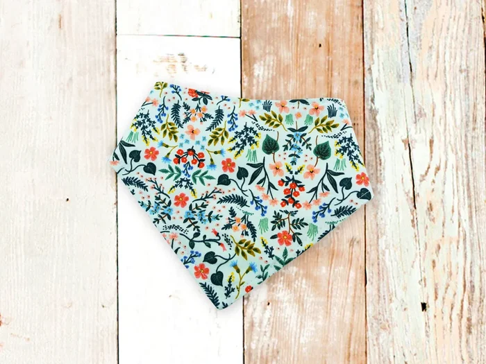 “Mint Wildflower” Dog Bandana