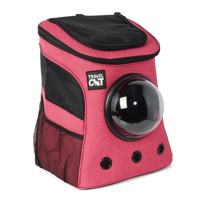 “The Fat Cat” Cat Backpack in Deep Rose Pink