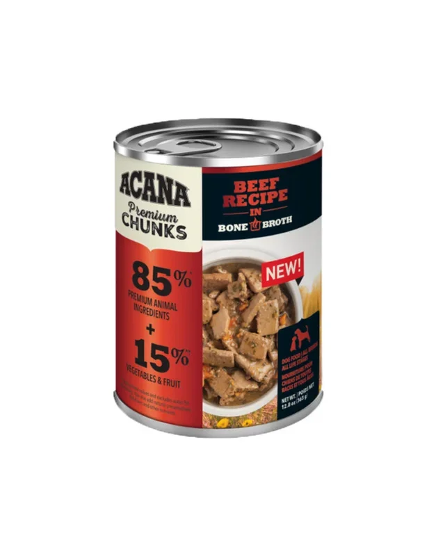 Acana Premium Chunks – Beef Recipe Wet Dog Food 12.8oz
