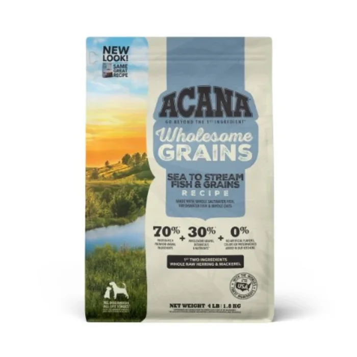 ACANA + Wholesome Grains American Waters Recipe with Whole Saltwater & Freshwater Fish Dry Dog Food