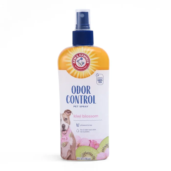 Arm & Hammer for Pets Super Deodorizing Spray for Dogs | Best Odor Eliminating Spray for All Dogs & Puppies | Fresh Kiwi Blossom Scent That Smells Great, 8 Ounces