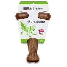 Benebone Bacon Wishbone Durable Dog Chew Toy