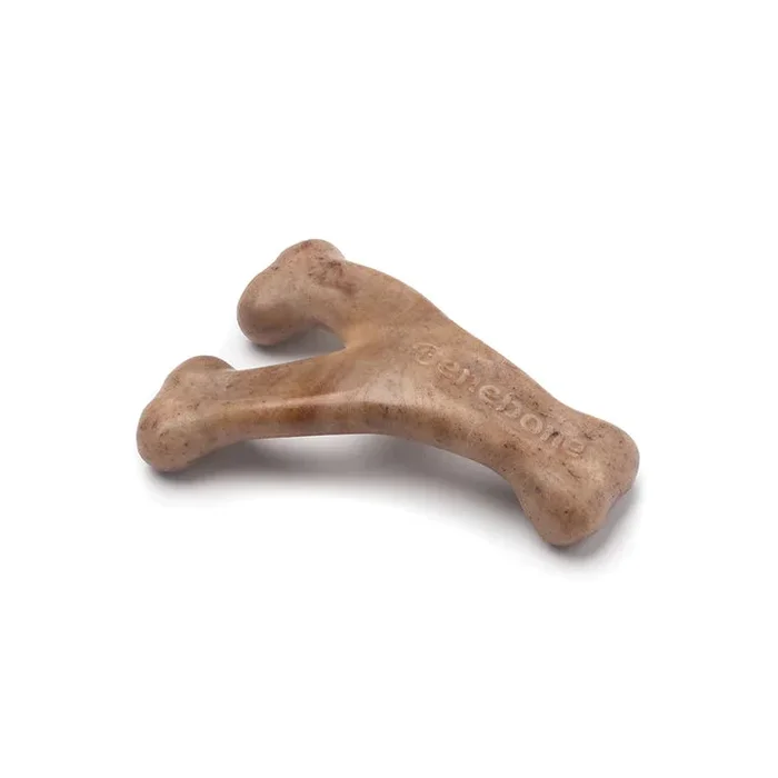 Benebone Puppy Bacon Wishbone, Dog Toy