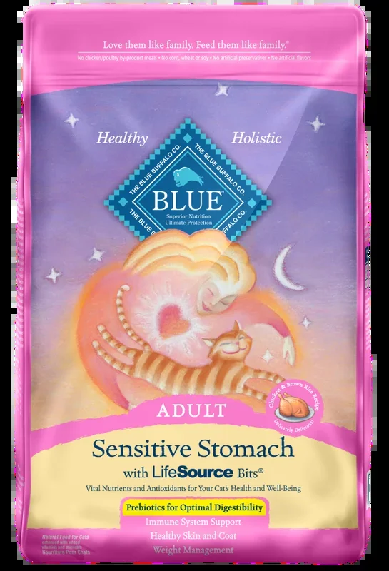 Blue Buffalo Sensitive Stomach Natural Chicken & Brown Rice Dry Cat Food