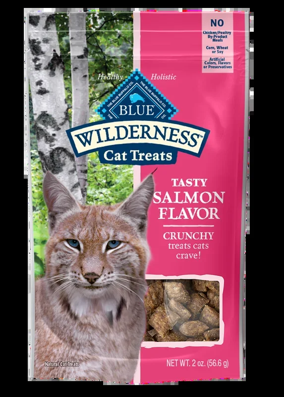 Blue Buffalo Wilderness Crunchy Cat Treats, Salmon 2 oz. Bag