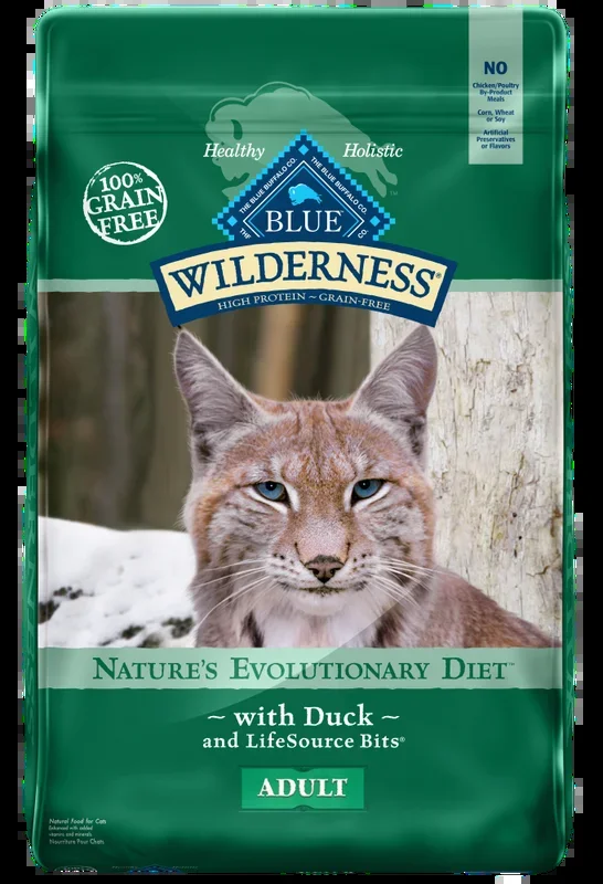 Blue Buffalo Wilderness Grain Free Natural Duck High Protein Recipe Dry Cat Food
