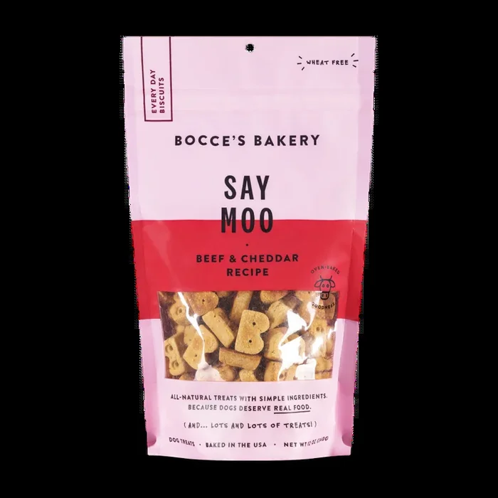 Bocce’s Bakery Every Day Say Moooo Biscuit Dog Treats