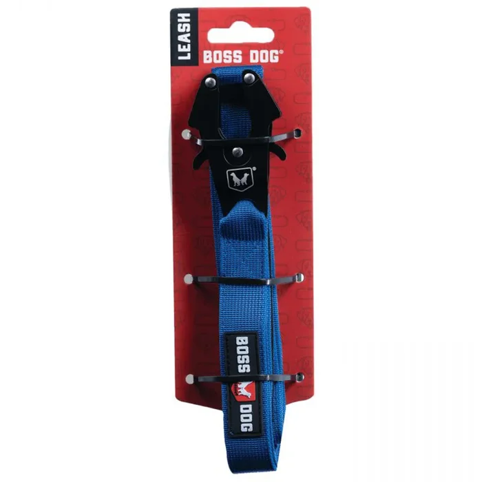 Boss Dog Tactical Dog Leash 4′ x 1.25″ Solid Blue