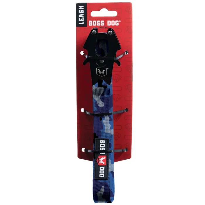 Boss Dog Tactical Dog Leash 6′ x 1″ Camo Blue
