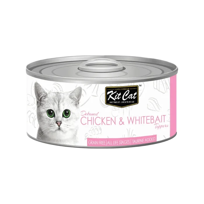 Canned Cat Food Topper – Deboned Chicken & Whitebait – 80 g
