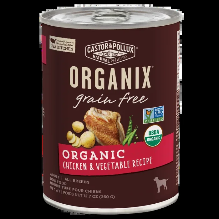 Castor and Pollux Organix Grain Free Chicken and Vegetable Formula Adult Canned Dog Food