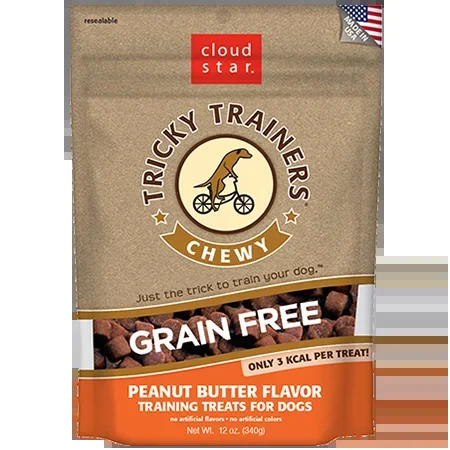 Cloud Star Chewy Tricky Trainers Peanut Butter Dog Treats
