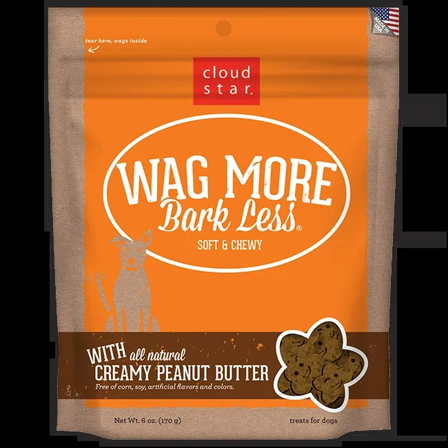 Cloud Star Wag More Bark Less Soft and Chewy Creamy Peanut Butter Dog Treats