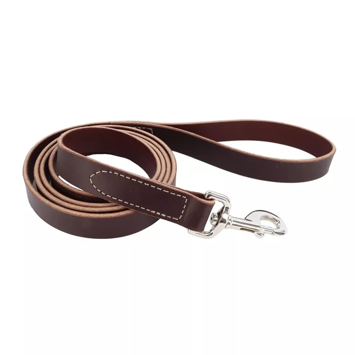 Coastal Pet Products Circle T Latigo Leather Dog Leash 3/4″ x 6′