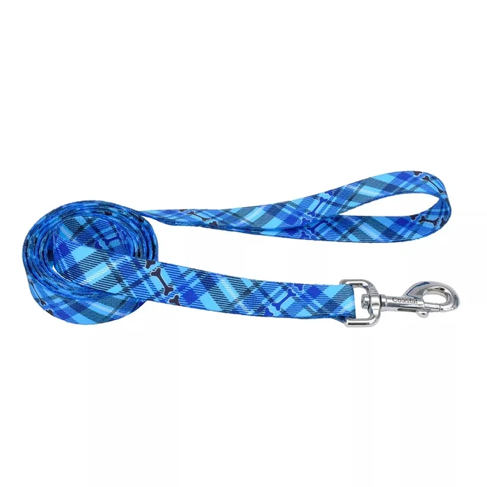 Coastal Pet Products Styles Dog Leash Plaid Bone 1″ x 6′