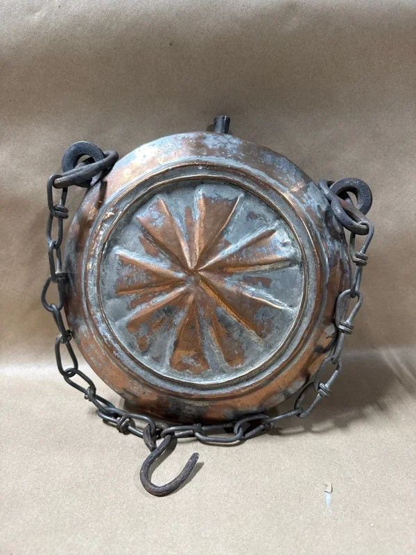 Copper Hanging Oil Lamp Resevoir