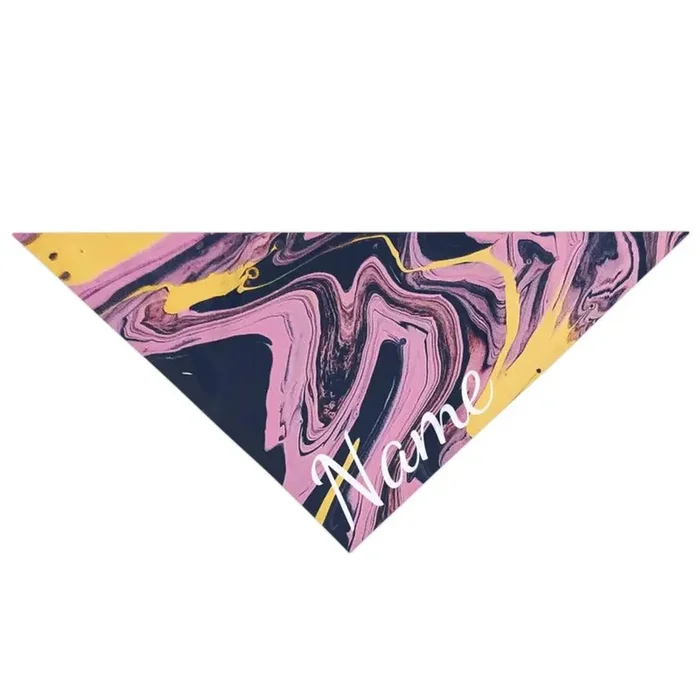 Custom Dog Bandana – Pink & Yellow Patterns