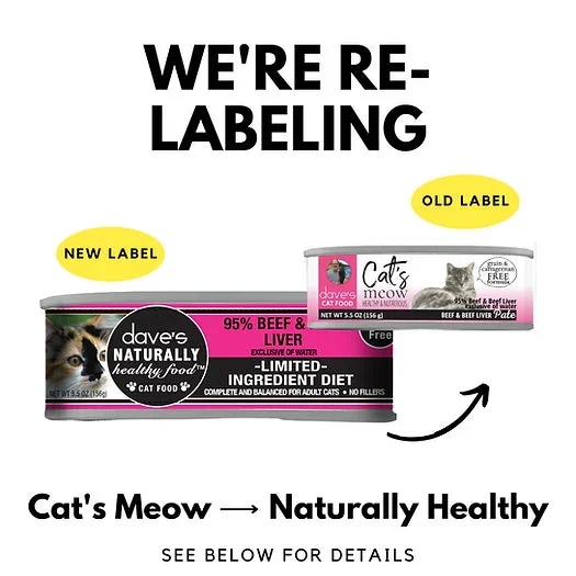 Dave’s 95% Beef and Beef Liver Pate Formula Canned Cat Food