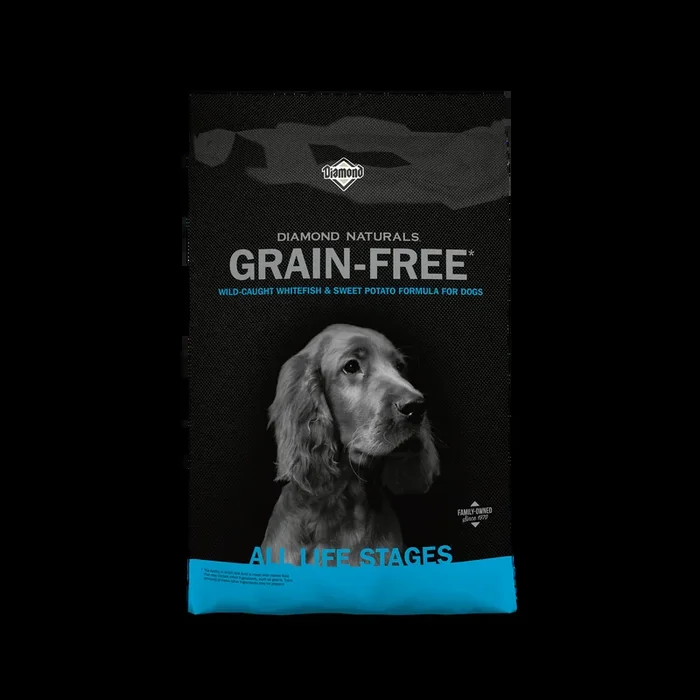 Diamond Naturals Grain Free Dry Dog Food – Whitefish & Sweet Potato – 28lb Bag