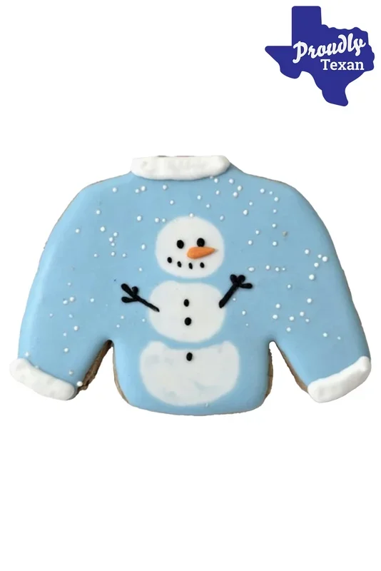 Doggie Express Winter Snowman Sweater Bakery Cookie