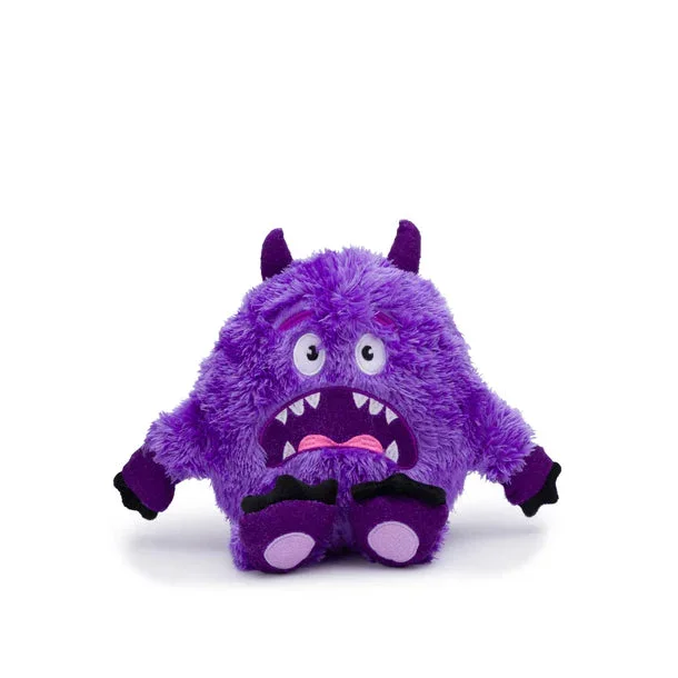Fabdog Fluffy Medium Purple Monster Dog Toy