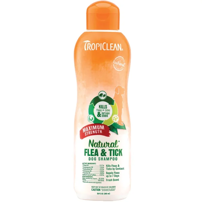 FLEA & TICK MAXIMUM STRENGTH SHAMPOO FOR DOGS