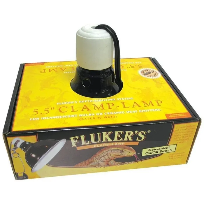 Fluker’s Ceramic Clamp Lamp with Switch