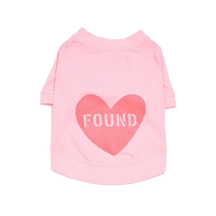 Found My Animal Big Full Heart Animal T-Shirt, Pale Coral + Coral