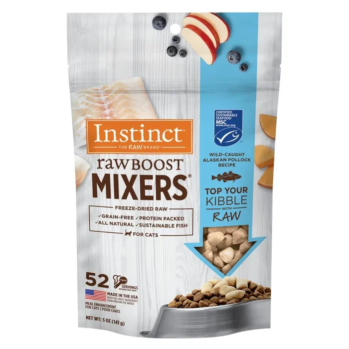 Freeze Dried Cat Food Topper – RAW BOOST MIXERS – Wild Caught Alaskan Pollock Recipe