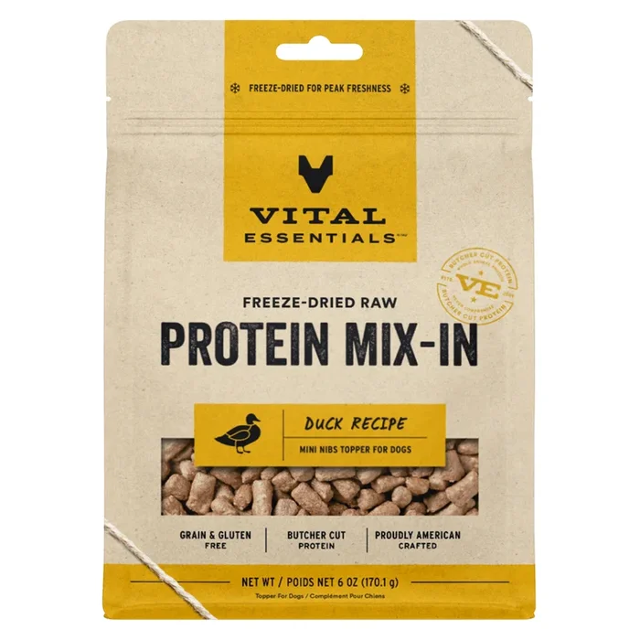 Freeze Dried Dog Food Topper, PROTEIN MIX-IN, Duck Recipe – Mini Nibs