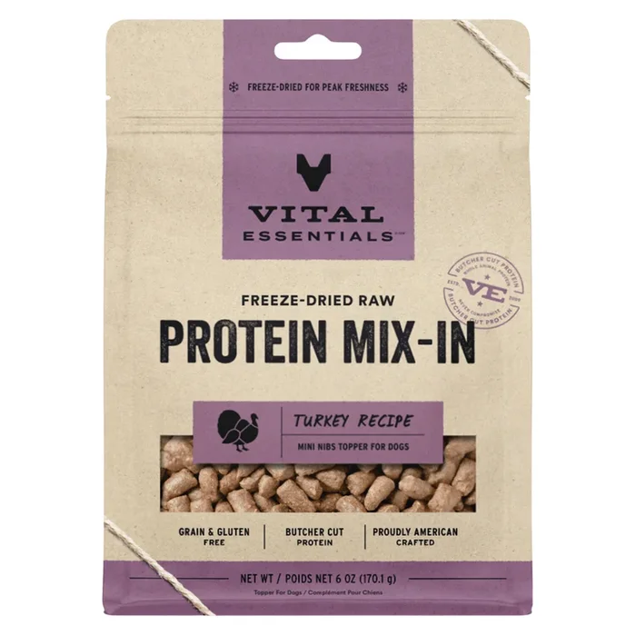 Freeze Dried Dog Food Topper, PROTEIN MIX-IN, Turkey Recipe – Mini Nibs