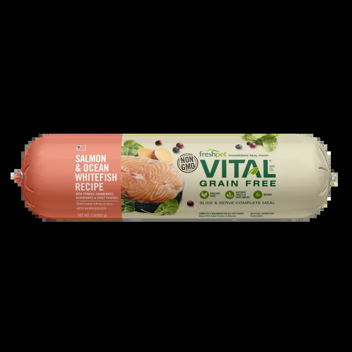 Fresh Pet Vital Grain Free Salmon & Ocean Whitefish Fresh Dog Food Roll