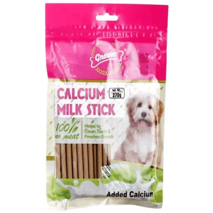 Gnawlers Calcium Milk Stick Dog Treat