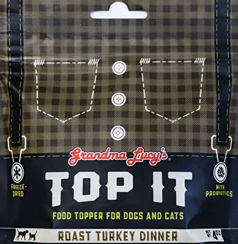 Grandma Lucy’s Top It Turkey Dinner Freeze Dried Dog & Cat Food Topper 4 oz