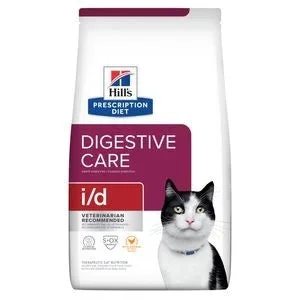 Hill’s Prescription Diet i/d Digestive Care Chicken Flavor Dry Cat Food, 4 lb bag