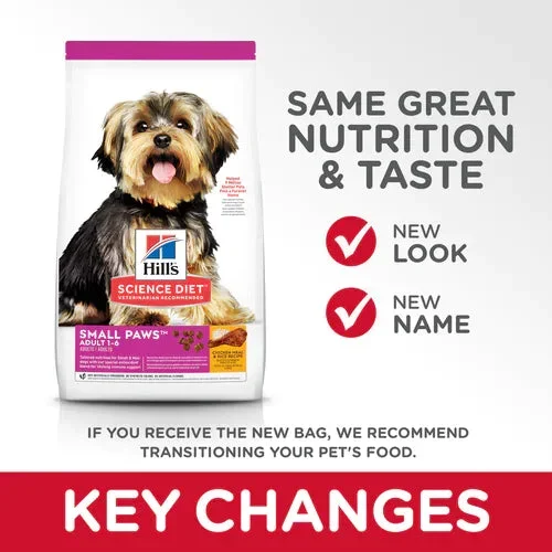 Hill’s Science Diet Adult Small Paws Chicken Meal & Rice Recipe Dog Food