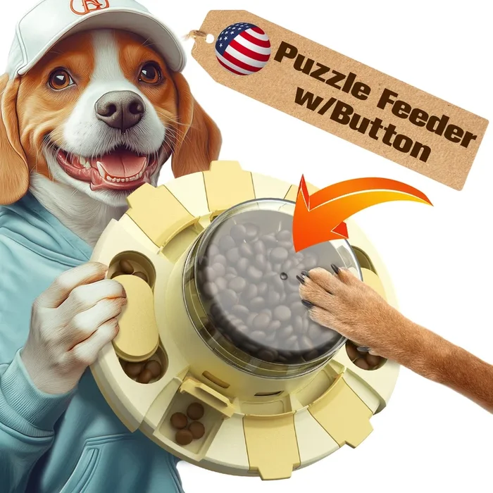 KADTC Level 2 in 1 Dog Puzzle Toy for Small/Medium/Large Dogs Treat Puzzles Slow Feeder Enrichment Food Feeding Dispenser Puppy Mental Stimulation Brain Games Stimulating Toys Christmas New Year Gift