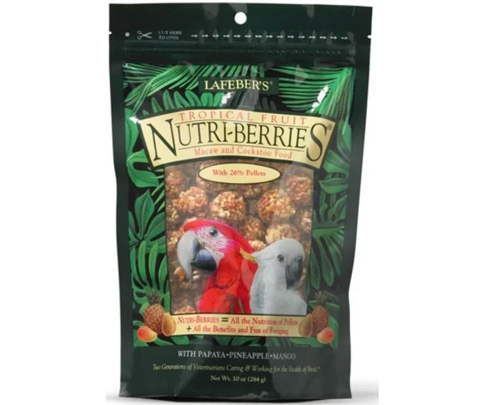 Lafeber – Tropical Fruit Nutri Berries. Macaws & Cockatoos 10 oz