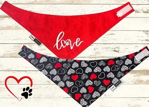 Lulu London All You Need is Love Reversible Dog Bandana