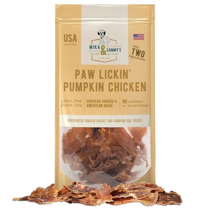 Mika & Sammy’s Paw Lickin’ Pumpkin Chicken Dog Treats
