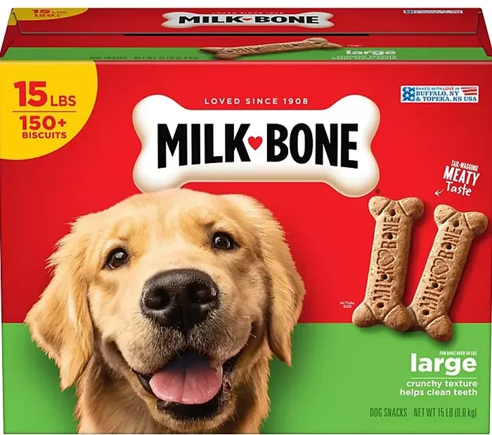 Milk-Bone Original Dog Biscuits, Large Crunchy Dog Treats, 15 lbs.
