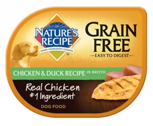 Nature’s Recipe Grain Free Easy to Digest Chicken and Duck Recipe in Broth Wet Dog Food
