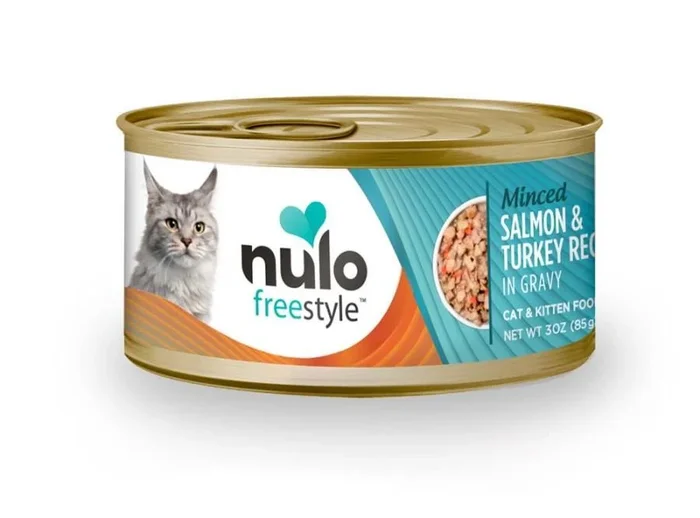 Nulo Freestyle Cat & Kitten Can Minced Salmon & Turkey in Gravy 3oz