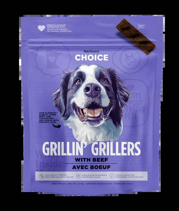 NutriSource Beef Grillin’ Grillers Dog Treats